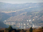 The Calstock Viaduct, a short distance down river from Morwellham Quay