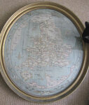 Antique embroidered map of England & Wales by Ann Murch