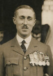 Cyril Ellen wearing his medals on his wedding day in 1925