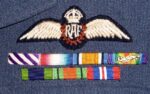 Badge and medal ribbons on Cyril Ellen's uniform