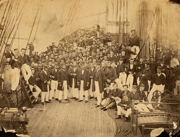 Officers and Men. HMS Topaze. Valparaíso. 1866 Officers and Men. HMS Topaze. Valparaíso. 1866
